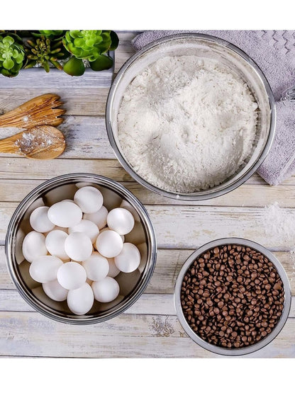 Stainless Steel Round Mixing & Serving Bowl | Heavy-Duty, Rust-Free, Mirror Finish Bowls