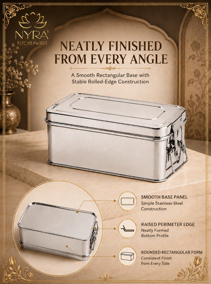 Stainless Steel Jewellery Locker Box Set of 2, Multipurpose Storage Containers for Jewellery, Accessories, Documents & Personal Essentials, Multiple Size Combinations
