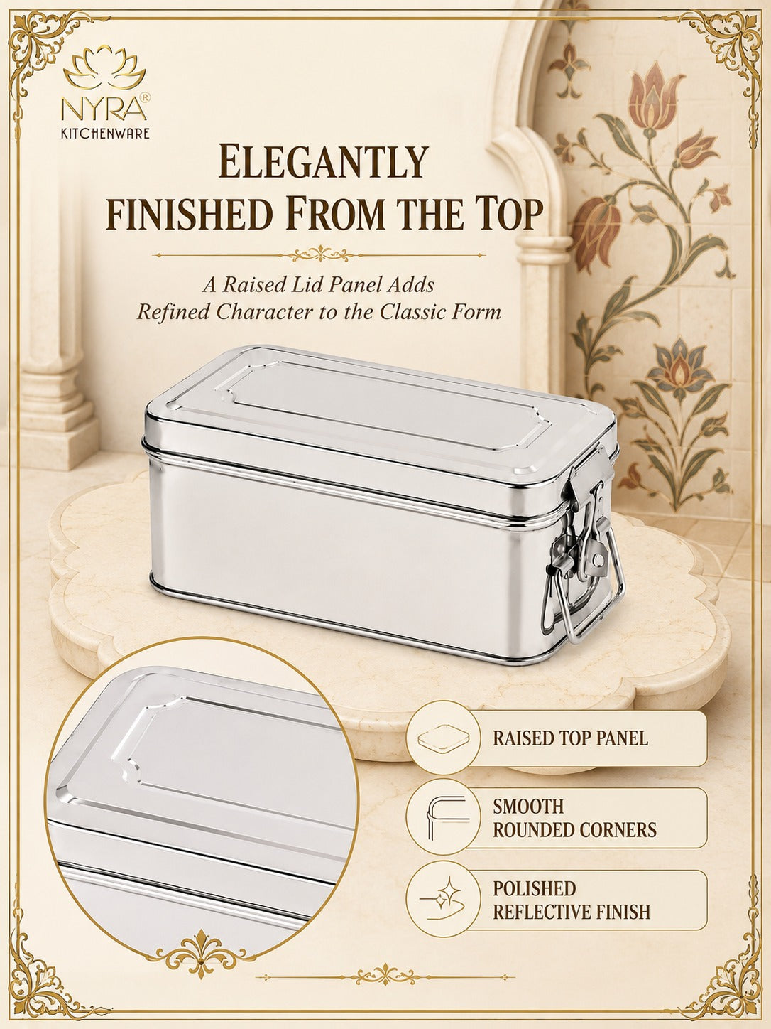 Stainless Steel Jewellery Locker Box Set of 2, Multipurpose Storage Containers for Jewellery, Accessories, Documents & Personal Essentials, Multiple Size Combinations