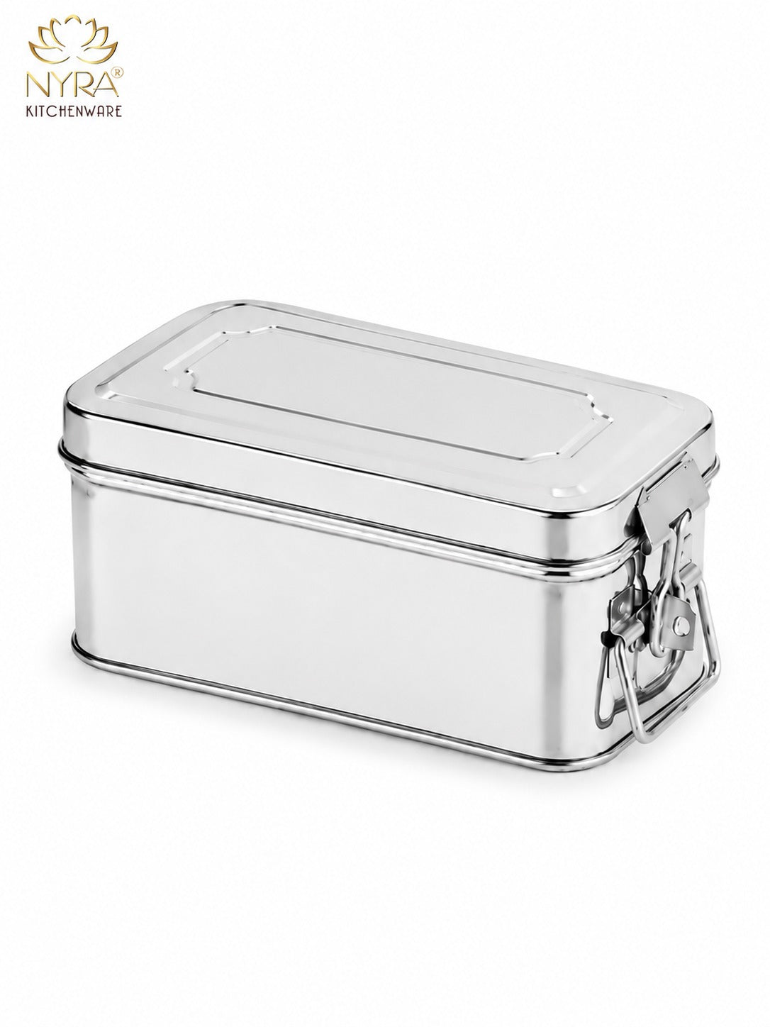 Stainless Steel Jewellery Locker Box with Latch, Multipurpose Storage Container for Jewellery, Accessories, Documents &amp; Personal Essentials, Small/Medium/Large/Set of 3