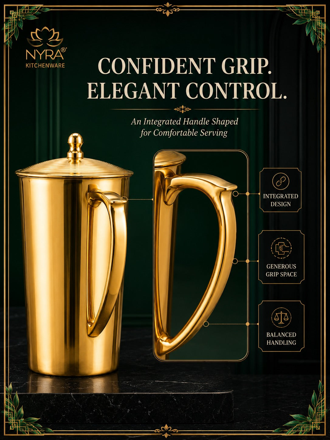 Pure Bronze (Kansa) Water Jug with Lid | Ancient Ayurvedic Health Benefits
