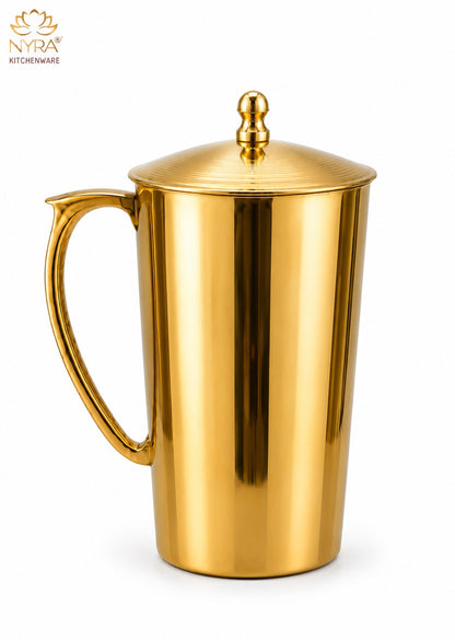 Pure Bronze (Kansa) Water Jug with Lid | Ancient Ayurvedic Health Benefits