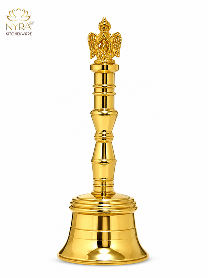 Nyra Pure Brass Garud Ghanti | Traditional Pooja Bell for Home Temple, Mandir & Aarti
