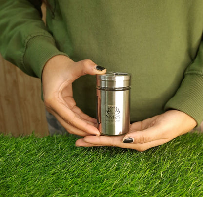 Elegant Stainless Steel and Glass Salt & Pepper Sprinkler