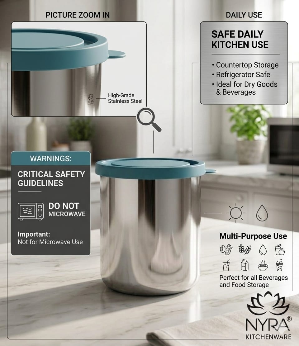 Stainless Steel Leak-Proof Glass with Lid | Durable & Spill-Resistant