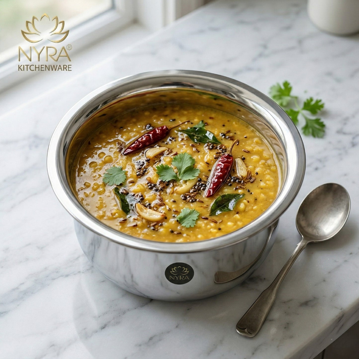 Induction Compatible Stainless Steel Boiling Vessel with Lid - Heavy Duty & Flat Base