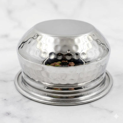 Stainless Steel Hammered Finish Dal Handi - Premium Serveware Set