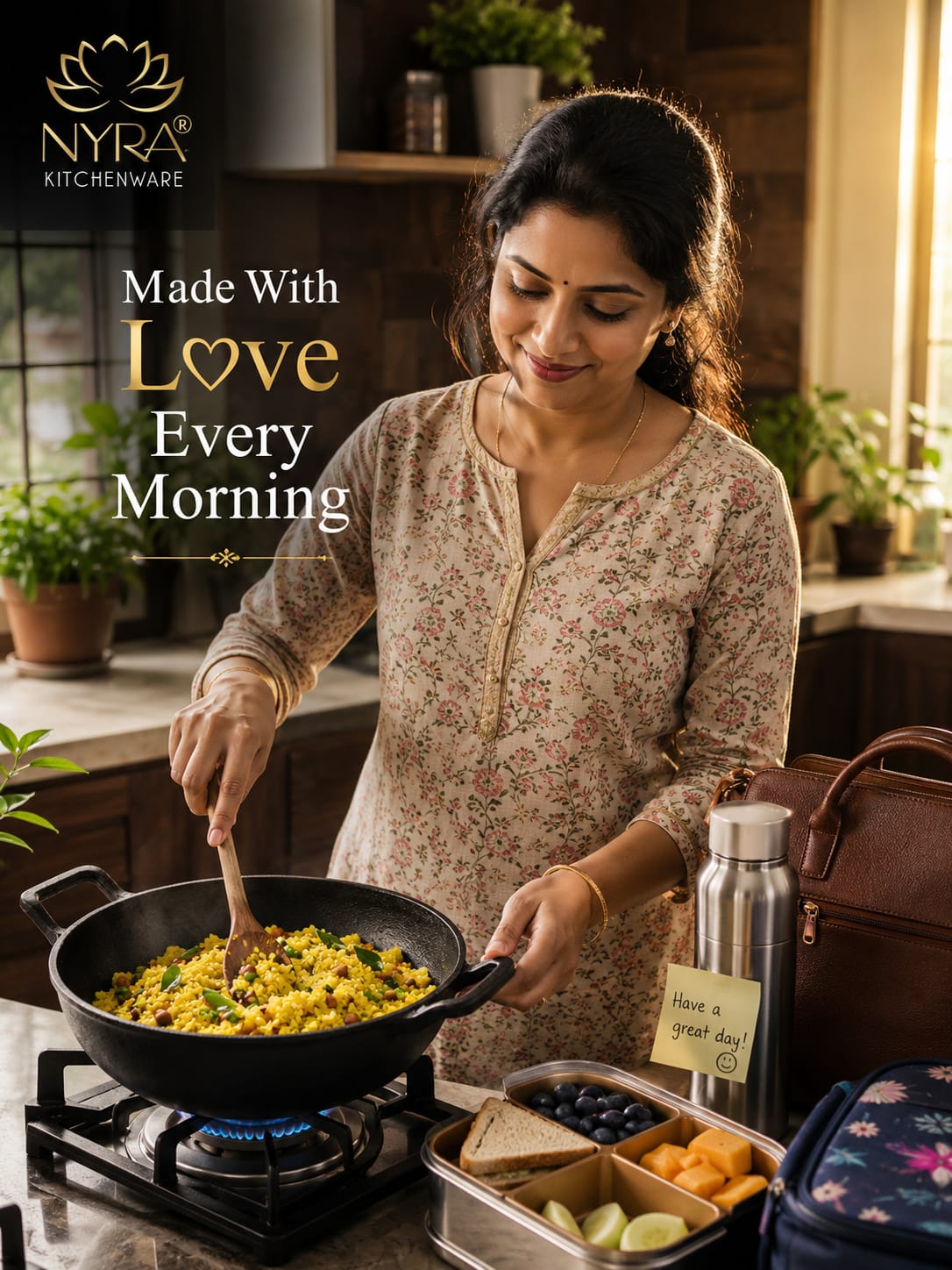 Pre-Seasoned Cast Iron Wok/Kadhai | Pure, Toxin-Free & Naturally Non-Stick