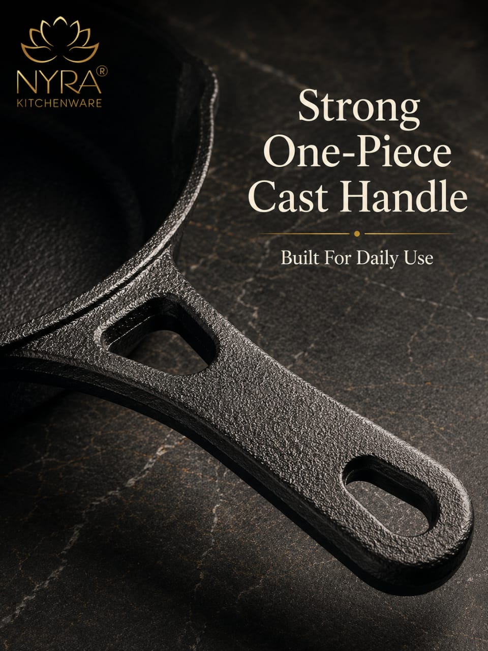 Cast Iron Fry Pan | Naturally Non-Stick Cookware for Healthy Cooking