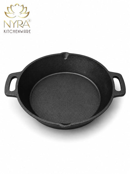 Pre-Seasoned Cast Iron Skillet | Non-Stick Fry Pan for Gas & Induction