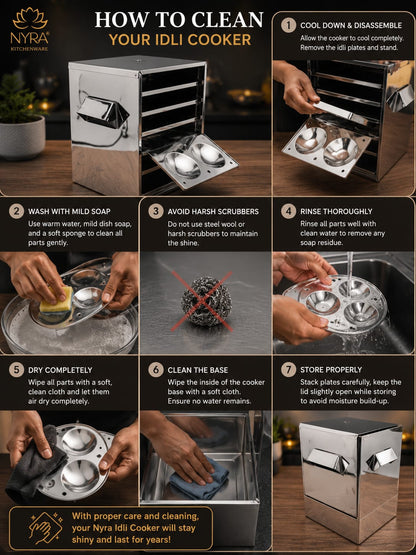Stainless Steel Premium Idli Maker/Cooker with Multi-Plate Idli Stand