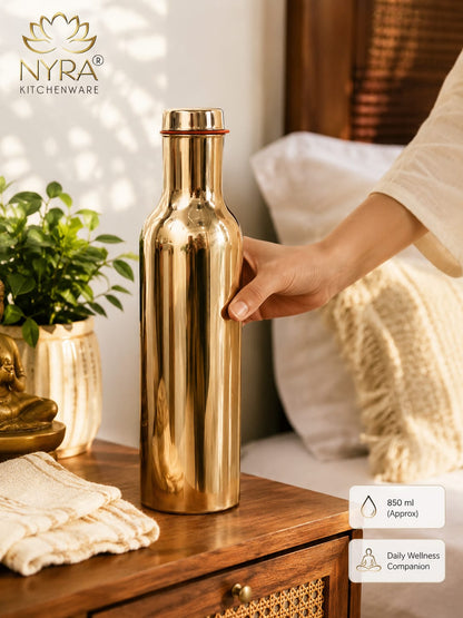 Pure Bronze Water Bottle | Kansa/Phool Health Benefits Water Bottle