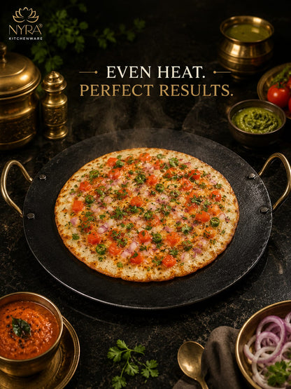 Pure Iron Tawa for Dosa/Chapati | Induction Friendly | No Chemical Coating | Toxin-Free