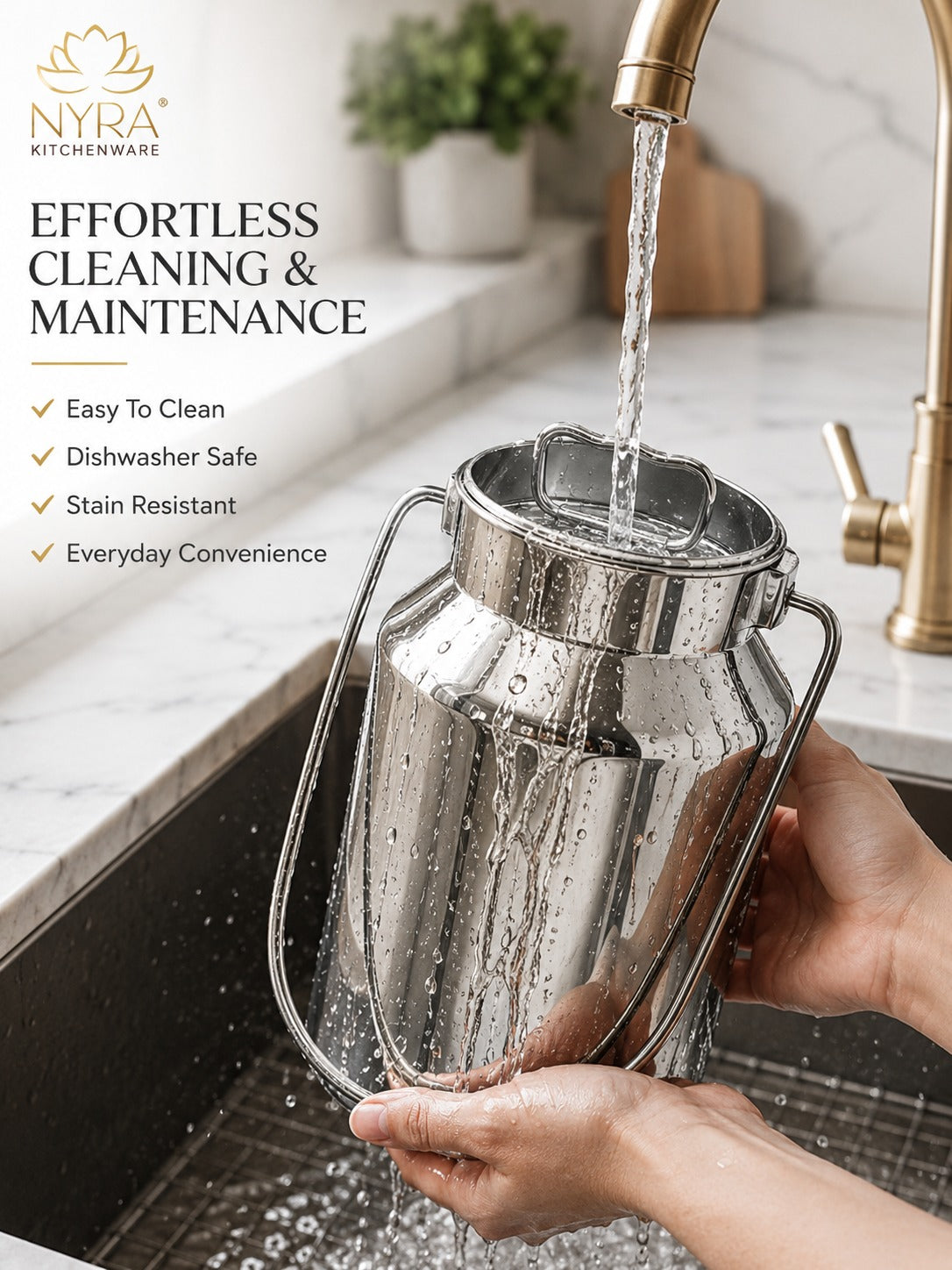 Premium Stainless Steel Milk & Oil Container with Lid – Durable Storage Solution - 6 Sizes