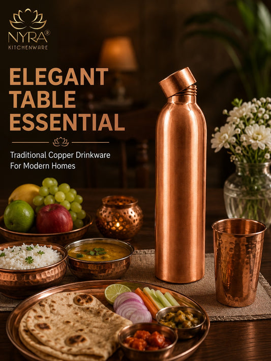 Pure Copper/Tamba Premium Bottle: Ayurvedic Wellness