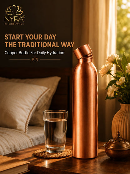 Pure Copper/Tamba Premium Bottle: Ayurvedic Wellness