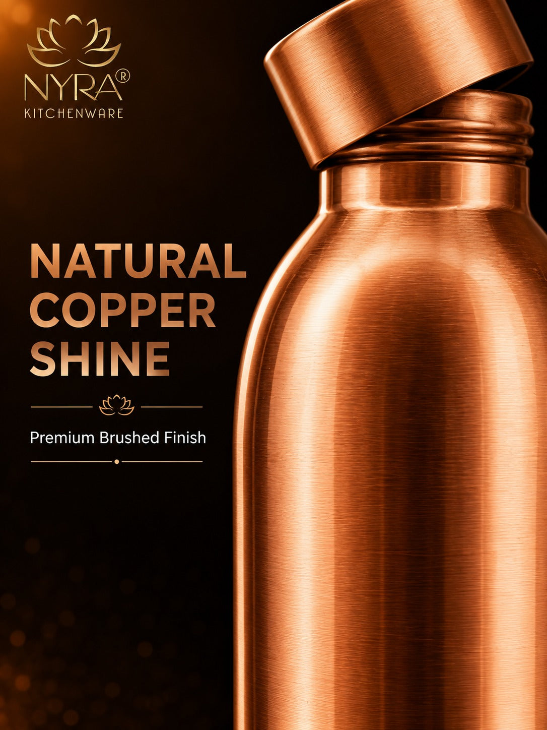 Pure Copper/Tamba Premium Bottle: Ayurvedic Wellness