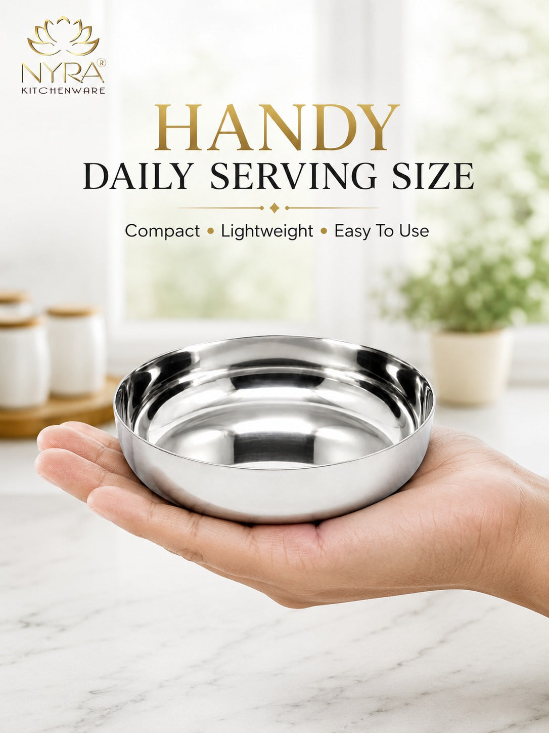 Stainless Steel Sweet Dish Katori Set | Serving Bowls Set of 6 Pcs – 140 ML/160 ML each
