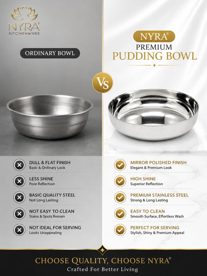 Stainless Steel Sweet Dish Katori Set | Serving Bowls Set of 6 Pcs – 140 ML/160 ML each