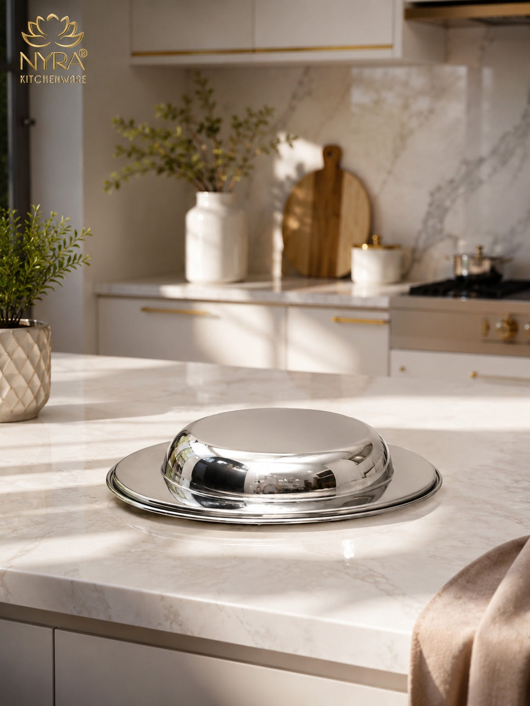Stainless Steel Serving Plate Set | Oval-shaped Plates - Available in 3 Sizes |