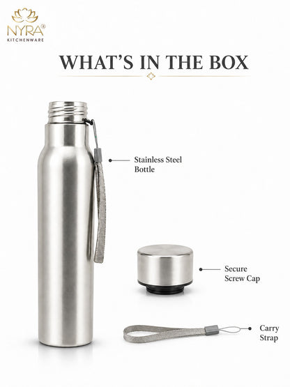Stainless Steel Single-Walled Water Bottle with a String