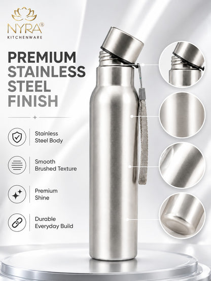 Stainless Steel Single-Walled Water Bottle with a String