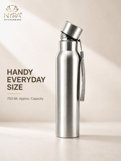 Stainless Steel Single-Walled Water Bottle with a String