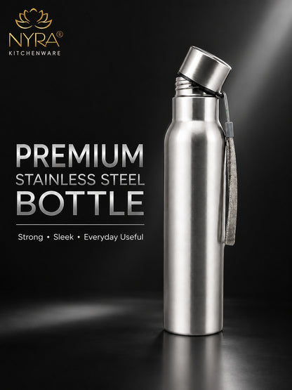 Stainless Steel Single-Walled Water Bottle with a String