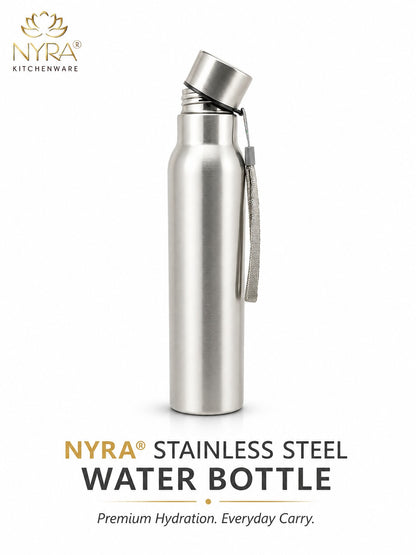 Stainless Steel Single-Walled Water Bottle with a String