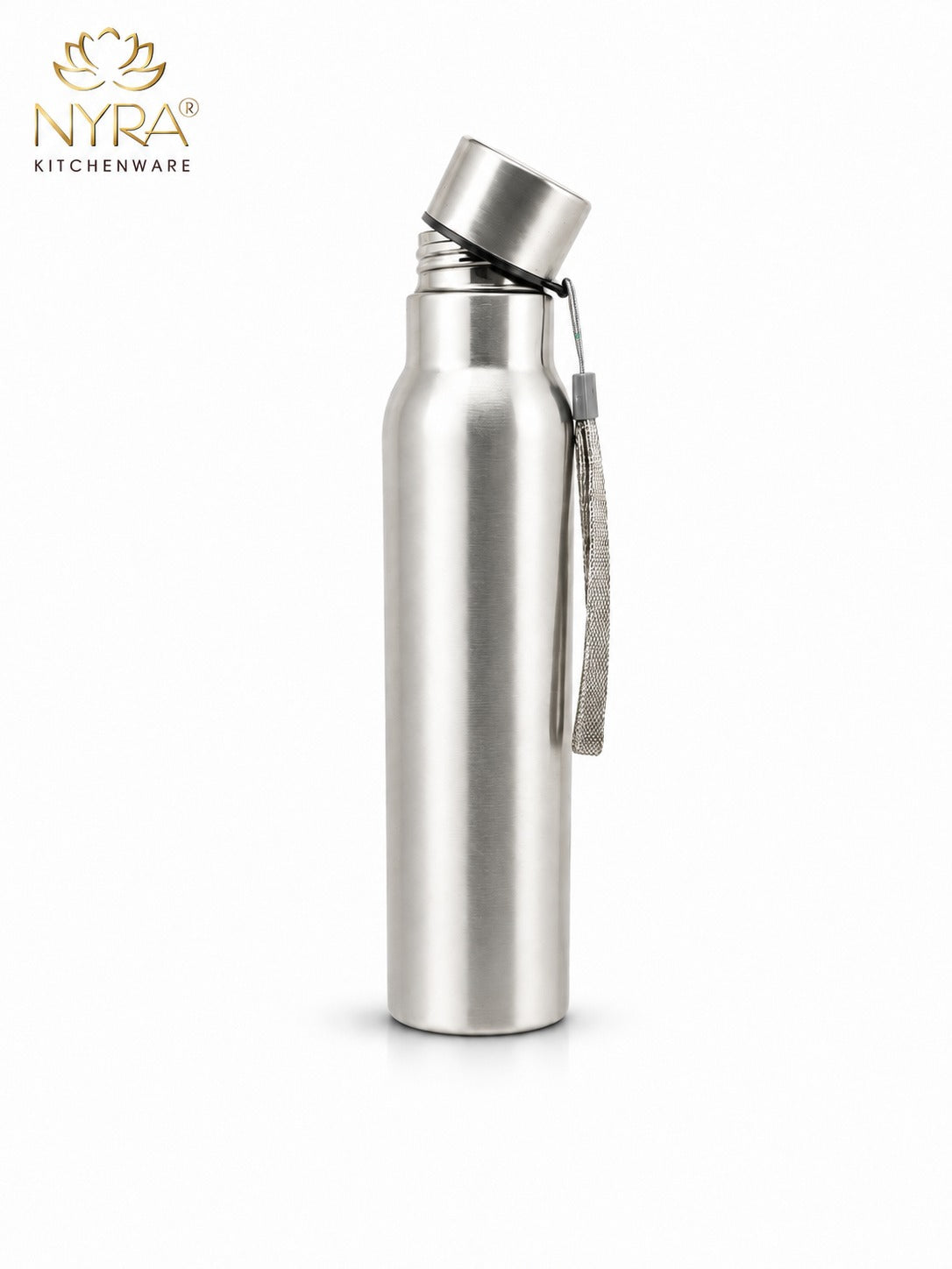 Stainless Steel Single-Walled Water Bottle with a String