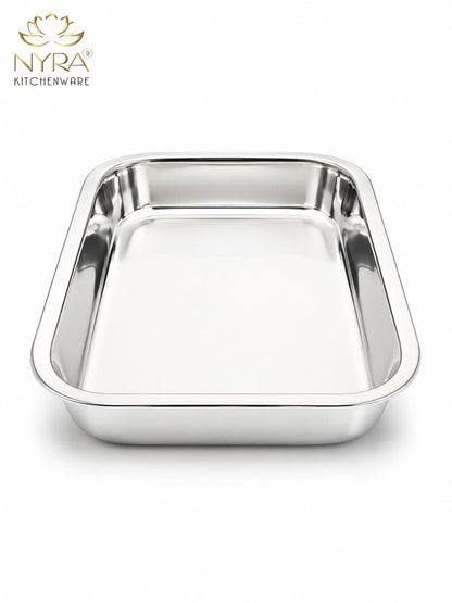 Stainless Steel Storing & Serving Tray – Multipurpose Trays for Serving Sweets & Snacks