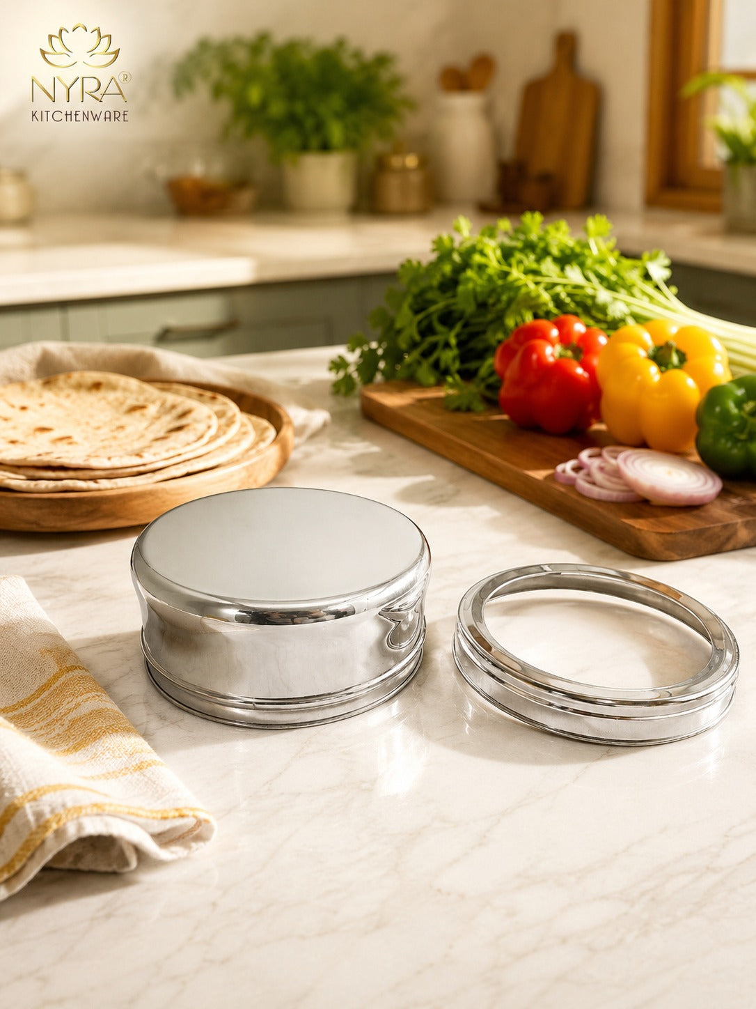 Stainless Steel Belly Box with Transparent Lid | Durable Multipurpose Food Storage