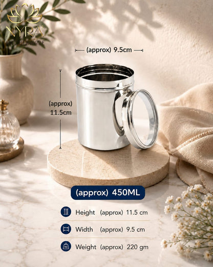 Stainless Steel Multipurpose Kitchen Storage Container/Canister with See-Through Lid
