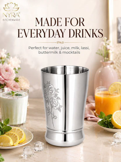 Stainless Steel Glass /Tumbler for Water 400 ML each