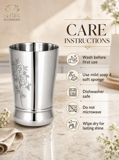 Stainless Steel Glass /Tumbler for Water 400 ML each