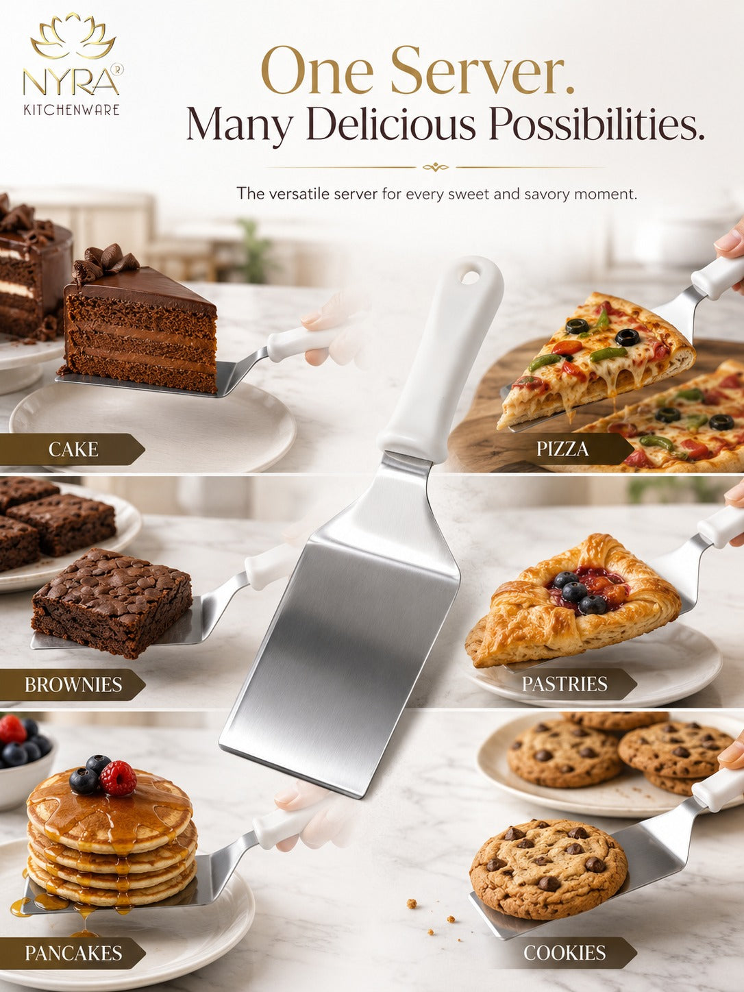 Premium Stainless Steel Pizza/Cake Server