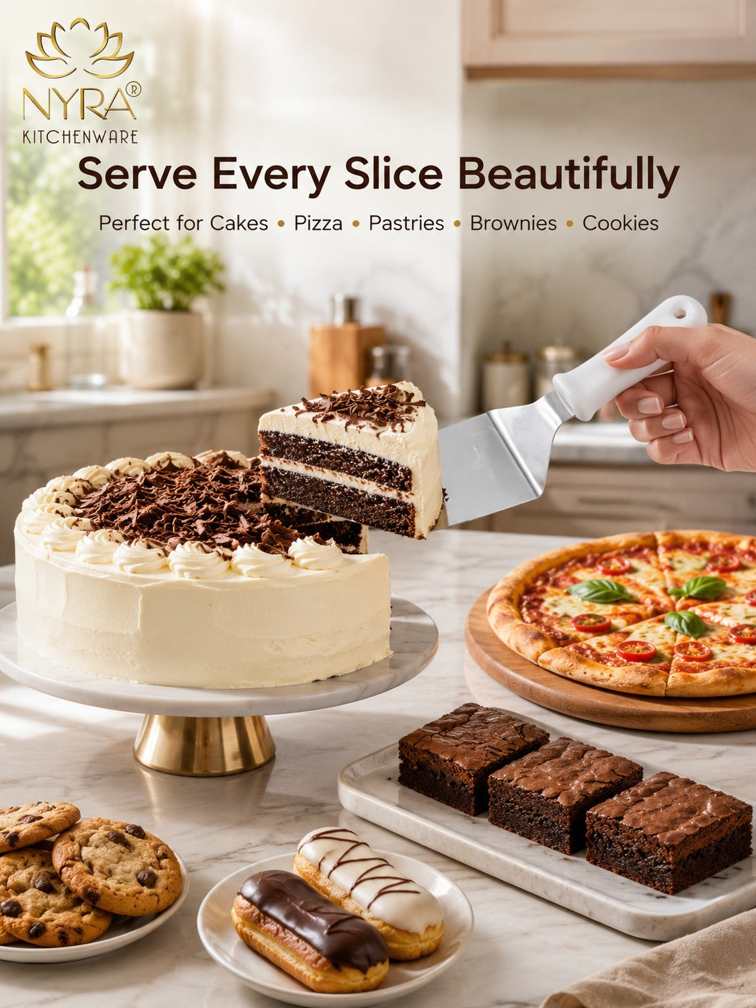 Premium Stainless Steel Pizza/Cake Server