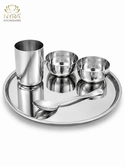 Stainless Steel Premium Thali/Dinner Set of 5pcs. |  Everyday use - Dinnerware set