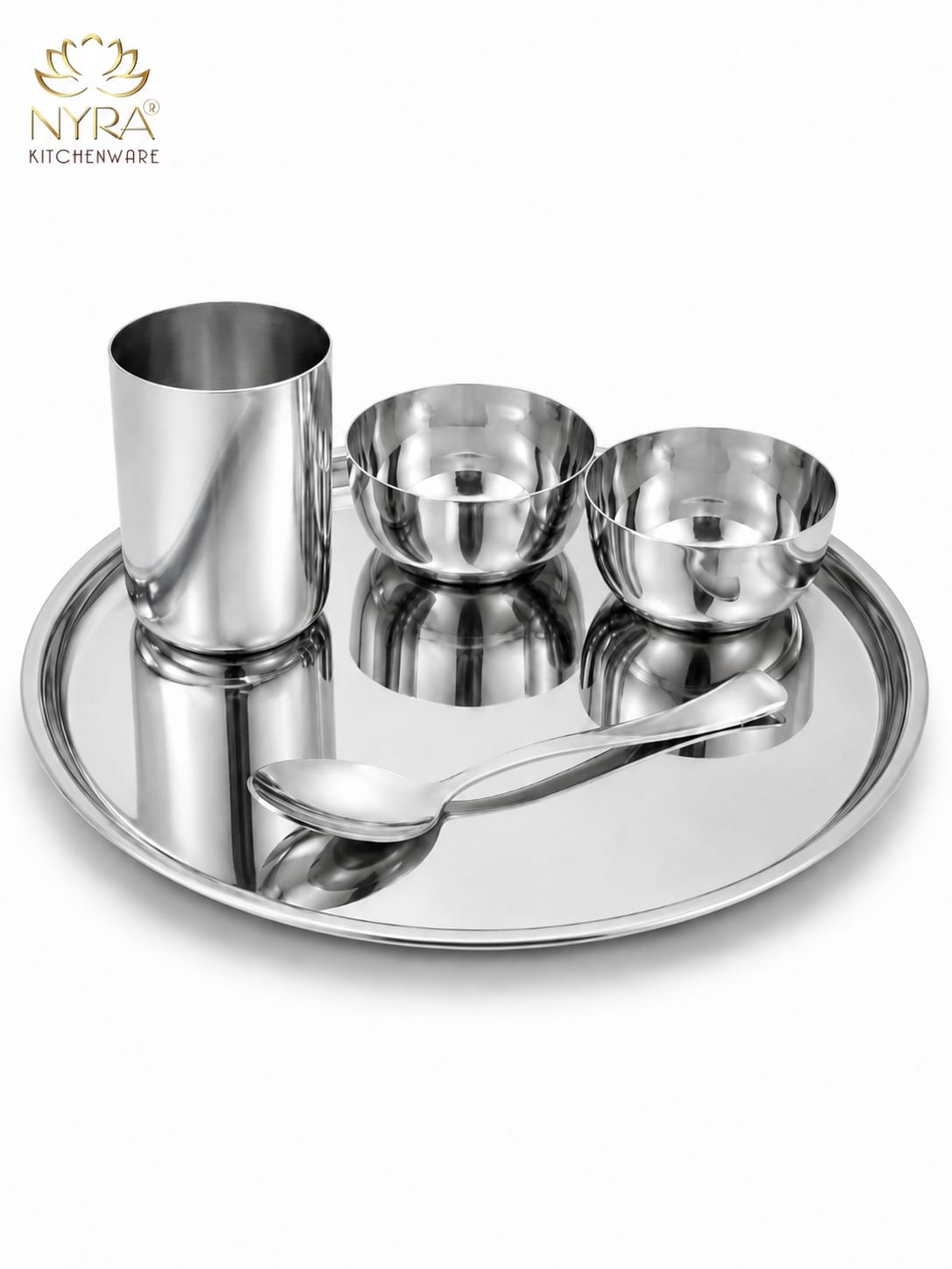 Stainless Steel Premium Thali/Dinner Set of 5-pcs. | Dinnerware Set