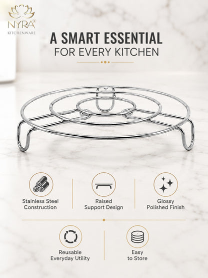 Stainless Steel Table Ring/Trivets - Versatile Vessel Holder & Cooker Steamer Stand