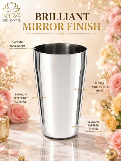 Stainless Steel Premium Lassi Glass - 650ml Multipurpose Drinkware Set