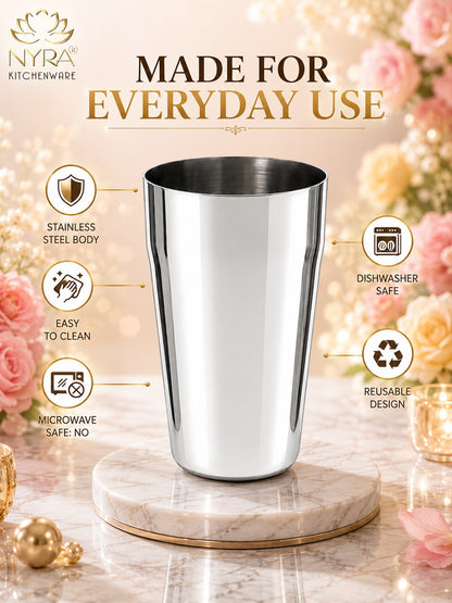 Stainless Steel Premium Lassi Glass - 650ml Multipurpose Drinkware Set