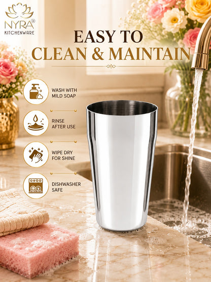 Stainless Steel Premium Lassi Glass - 650ml Multipurpose Drinkware Set