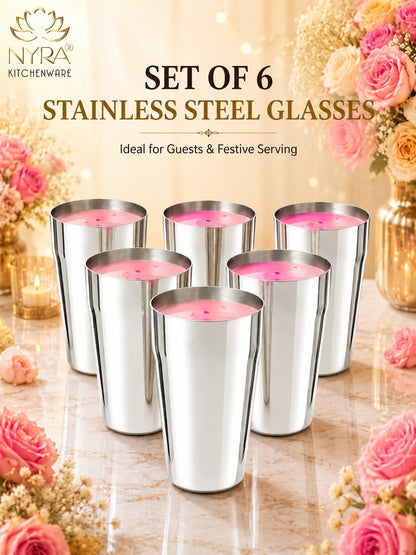 Stainless Steel Premium Lassi Glass - 650ml Multipurpose Drinkware Set