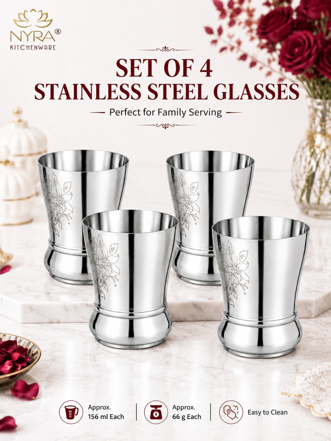 Stainless Steel Baby Glass Collection - Safe, Stylish, and Sustainable Essentials Drinkware Set