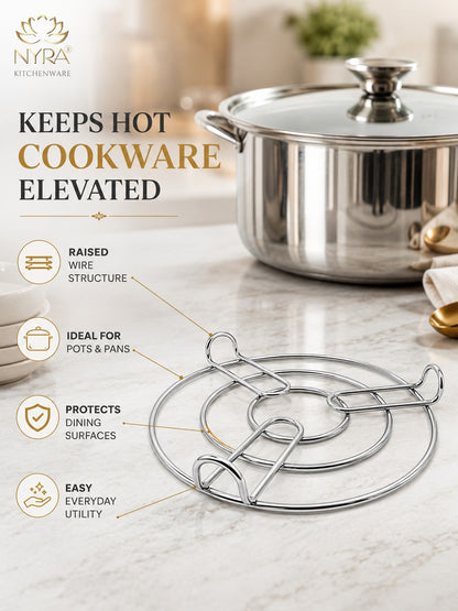 Stainless Steel Table Ring/Trivets - Versatile Vessel Holder & Cooker Steamer Stand