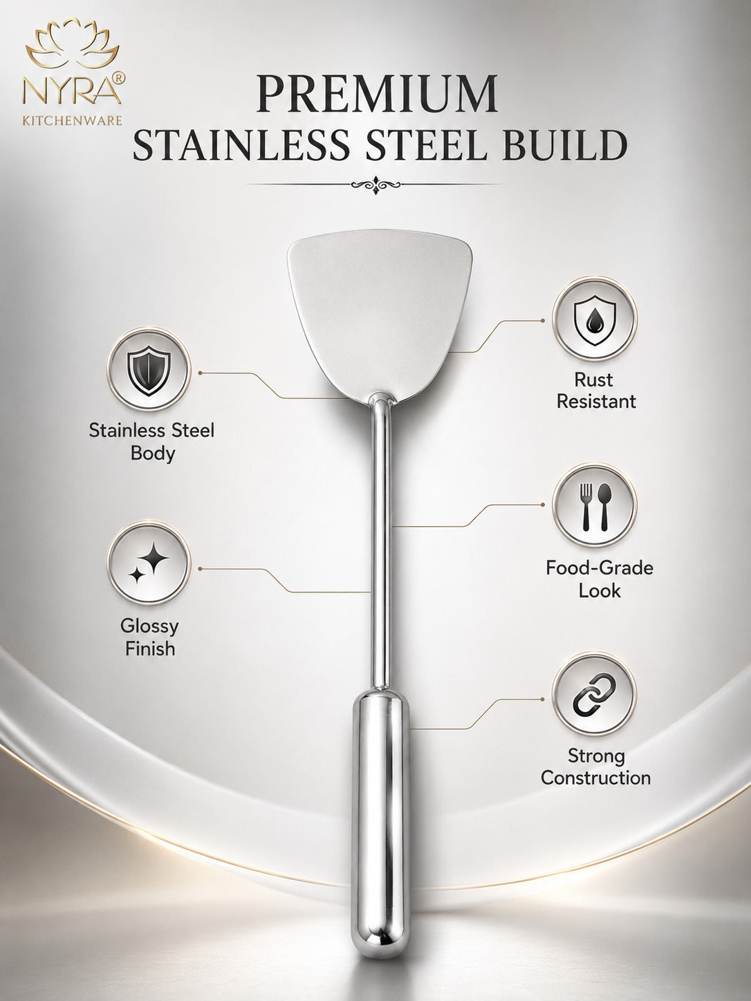 Stainless Steel Slotted Spoons/Turner/Palta - Cooking Turner