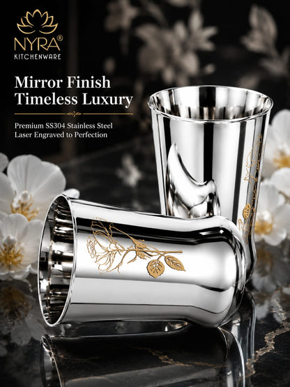 Stainless Steel Glass /Tumbler for Water 400 ML each