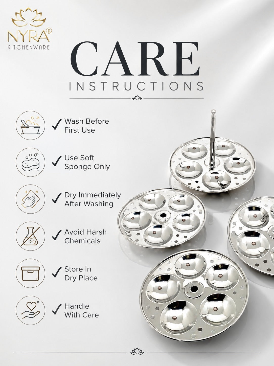 Stainless Steel Mini Idli Maker | Stainless Steel Idli Pot