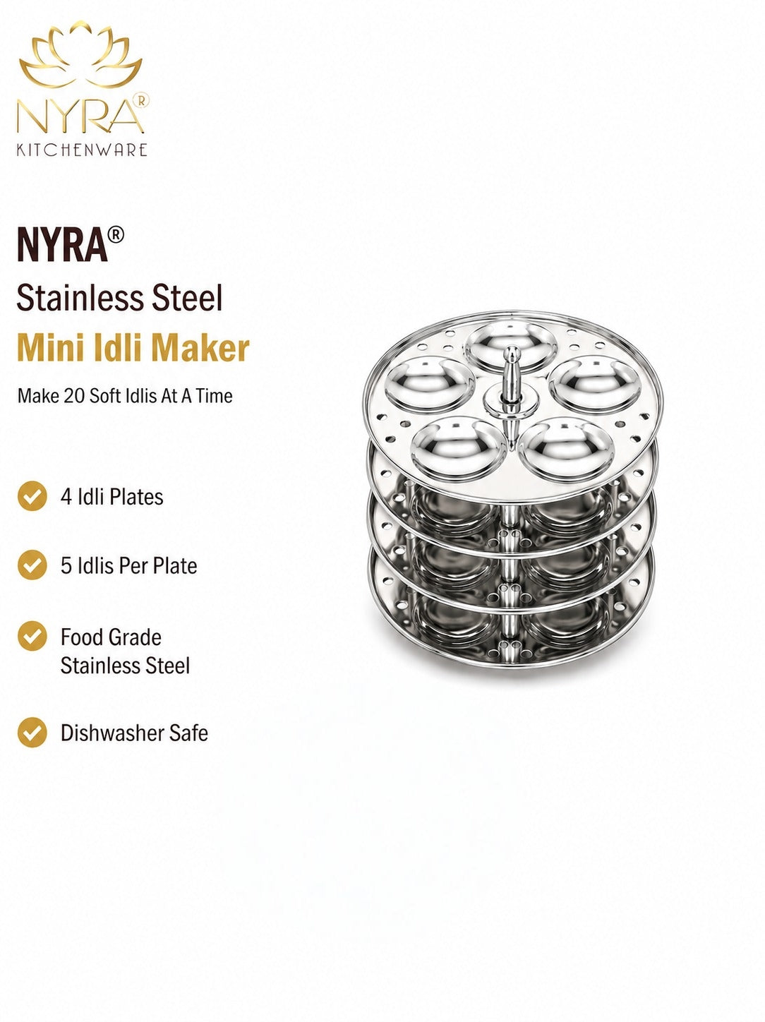 Stainless Steel Mini Idli Maker | Stainless Steel Idli Pot